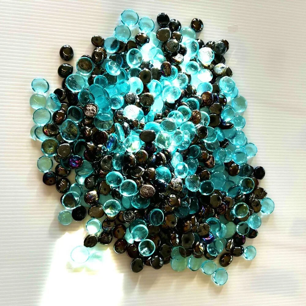 Flat Glass Marbles * Gemstone Vase Filler Pebbles, Aquarium